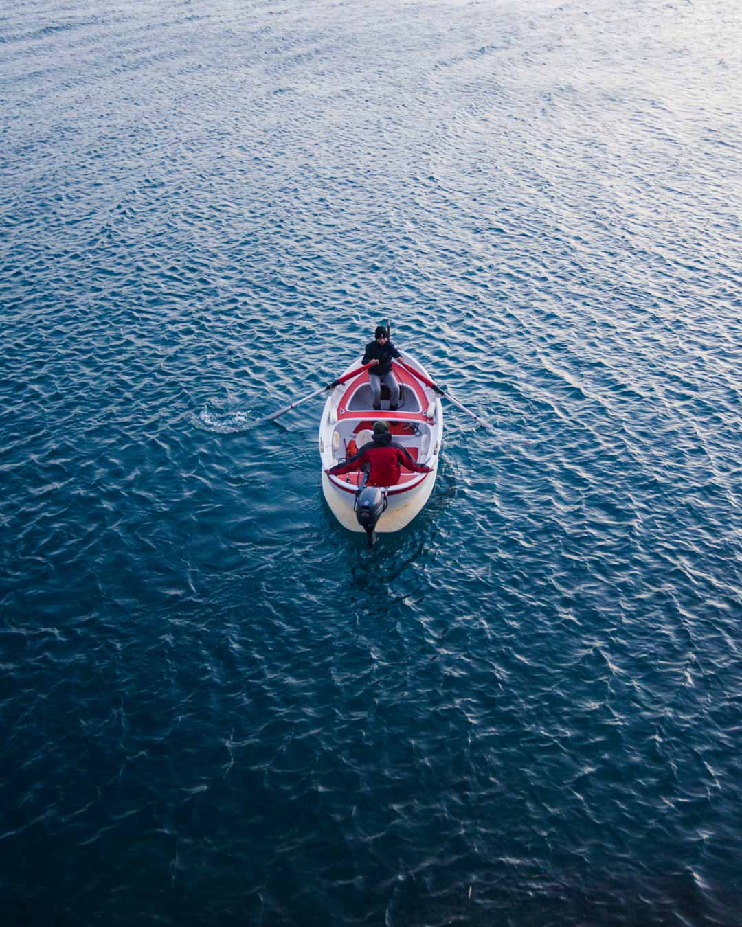 rowing in manarola