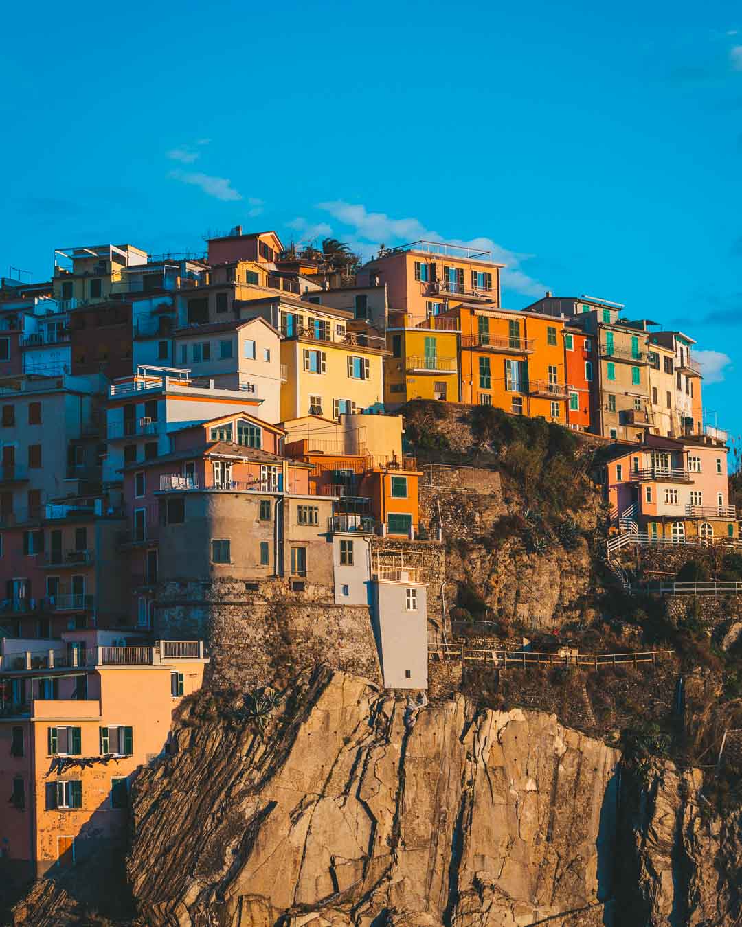 houses of manarola on the cliffs