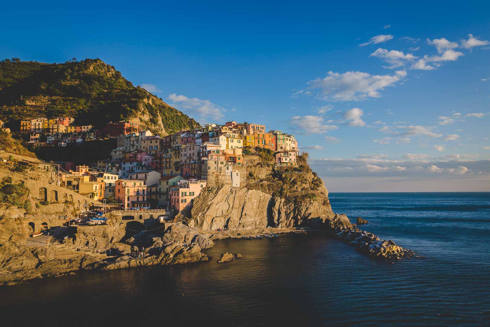 manarola village on the cliffs in cinque terre