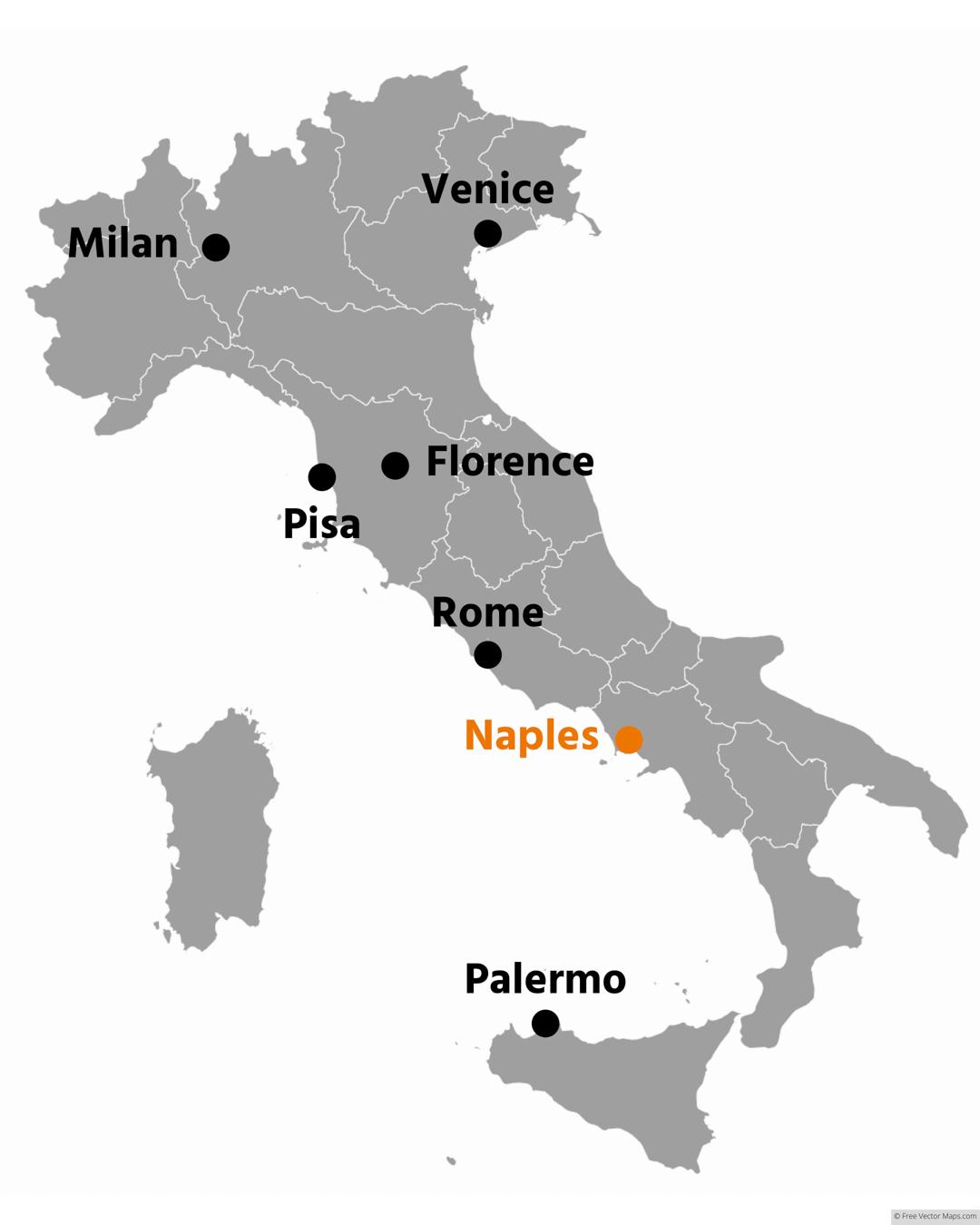map of naples italy