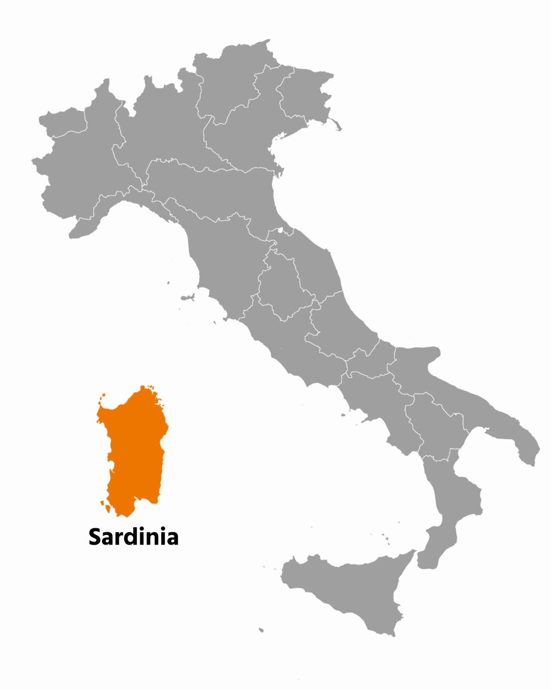 map of sardinia italy