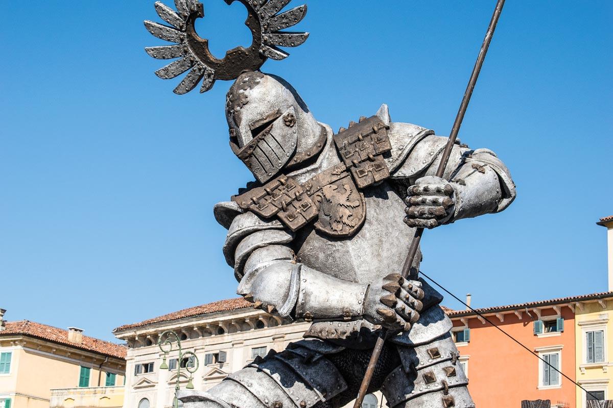 medieval statue in verona