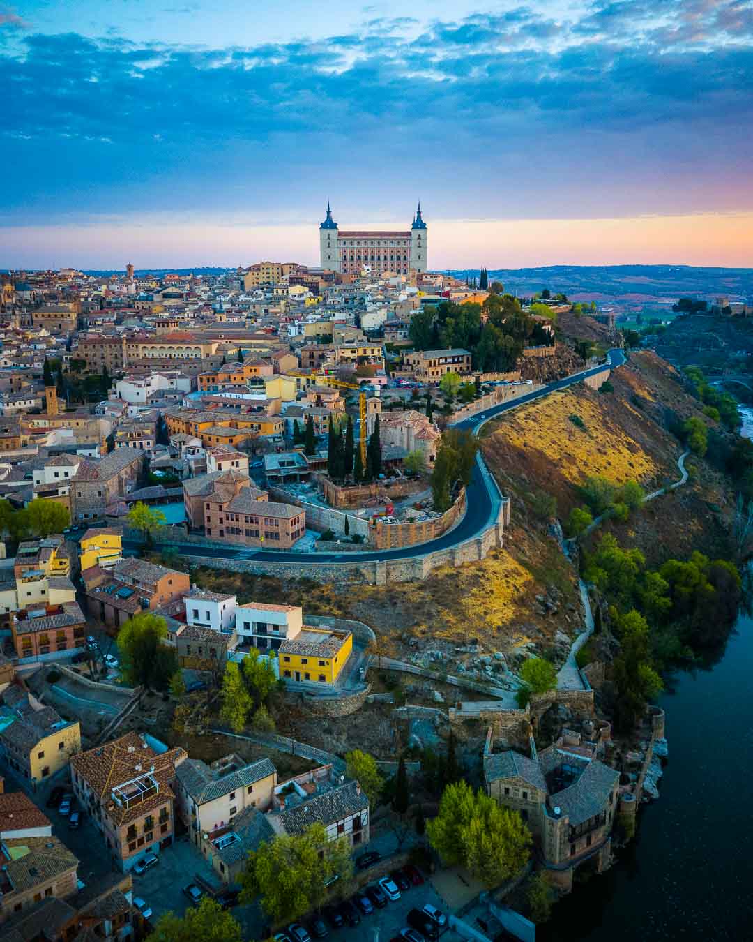 view over the castle of toledo