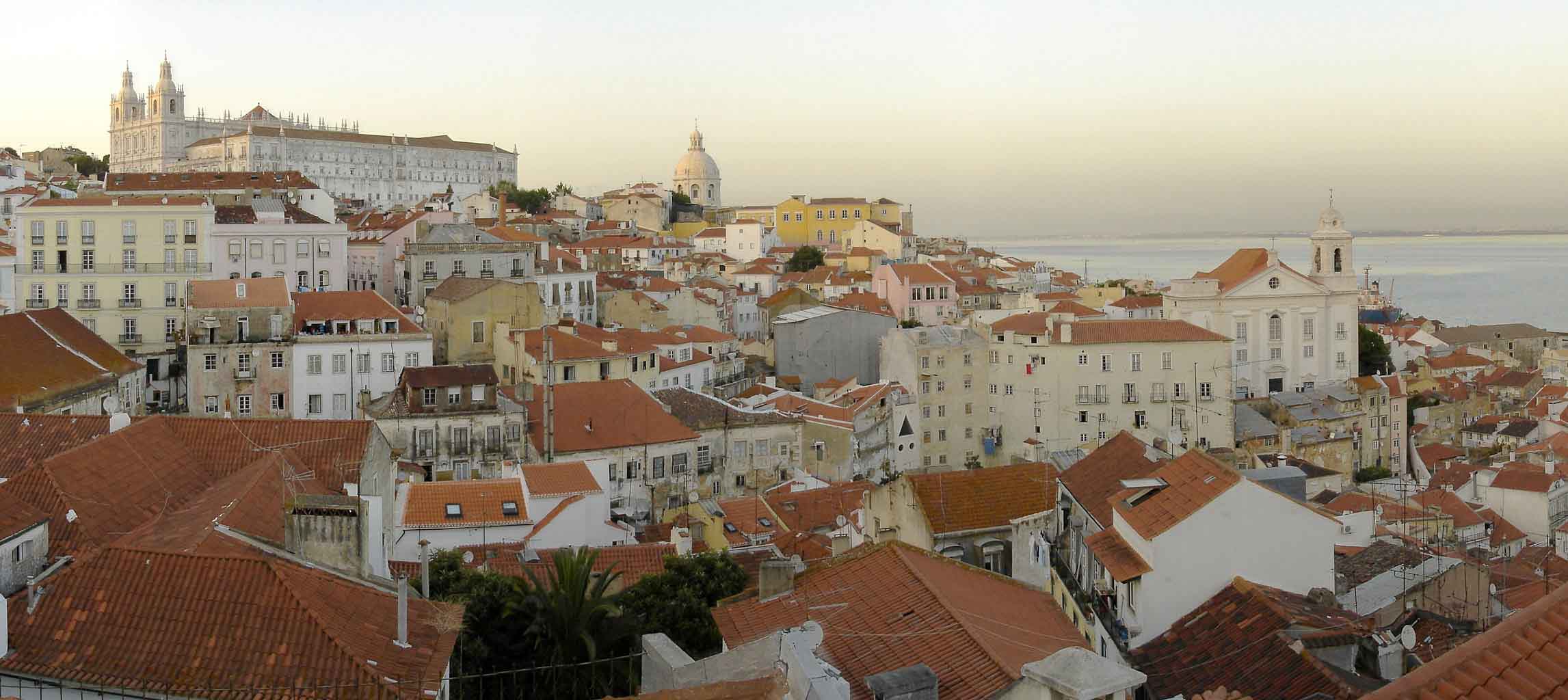 miradouro das portas do sol sunrise in lisbon