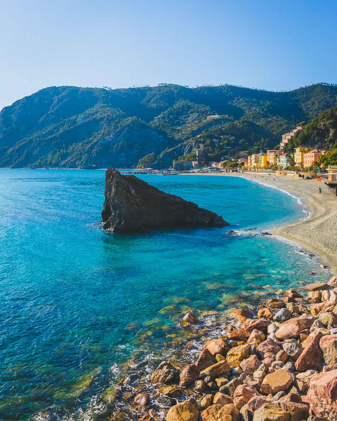 view from the walkway in monterosso