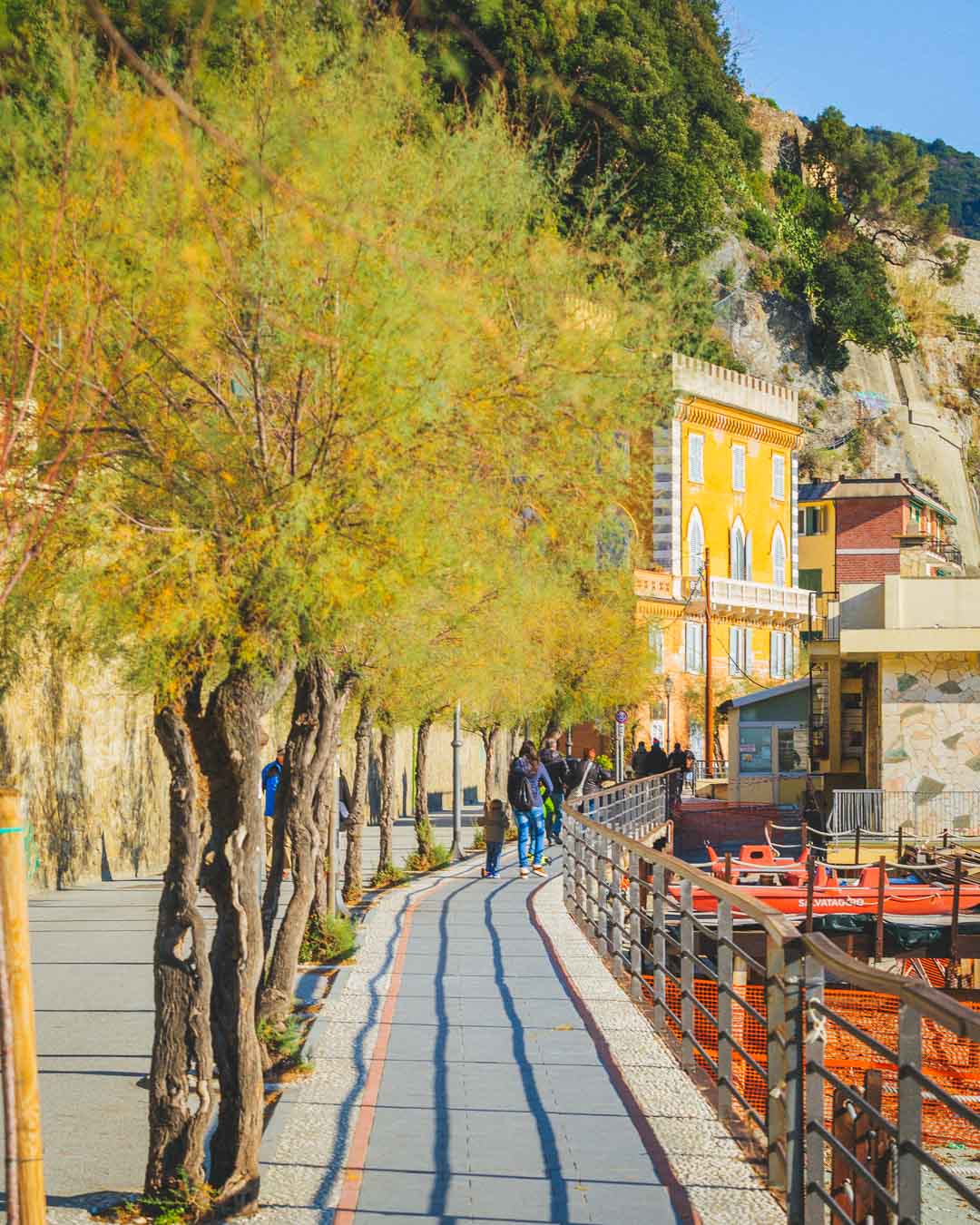 path above the beach in monterosso