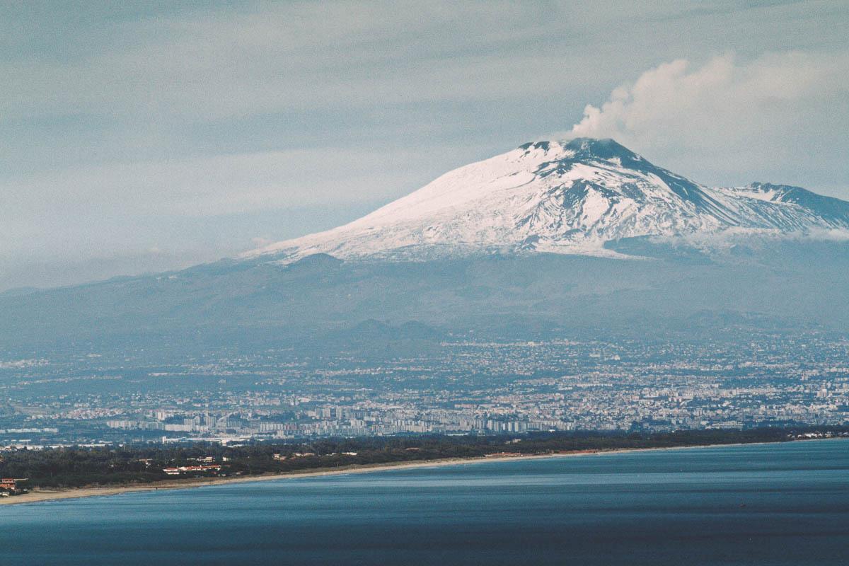 mount etna in sicily one the 3 active volcanoes in italy