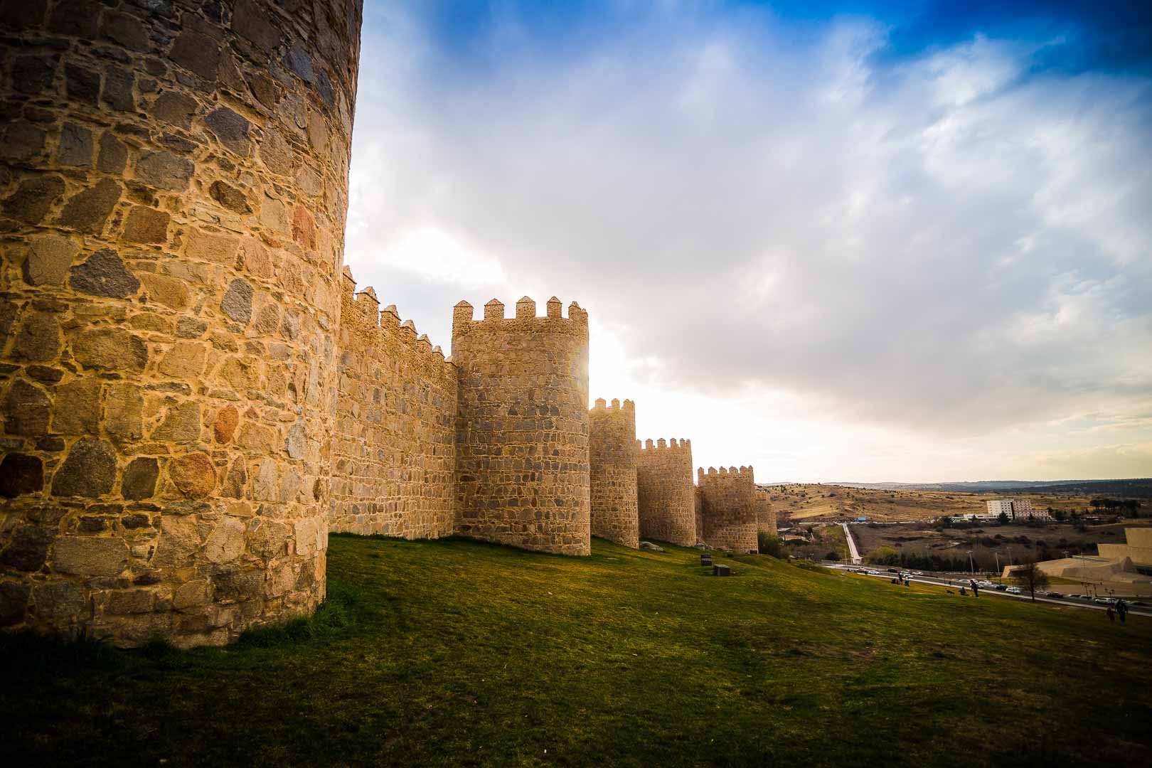 sunset over the avila walls