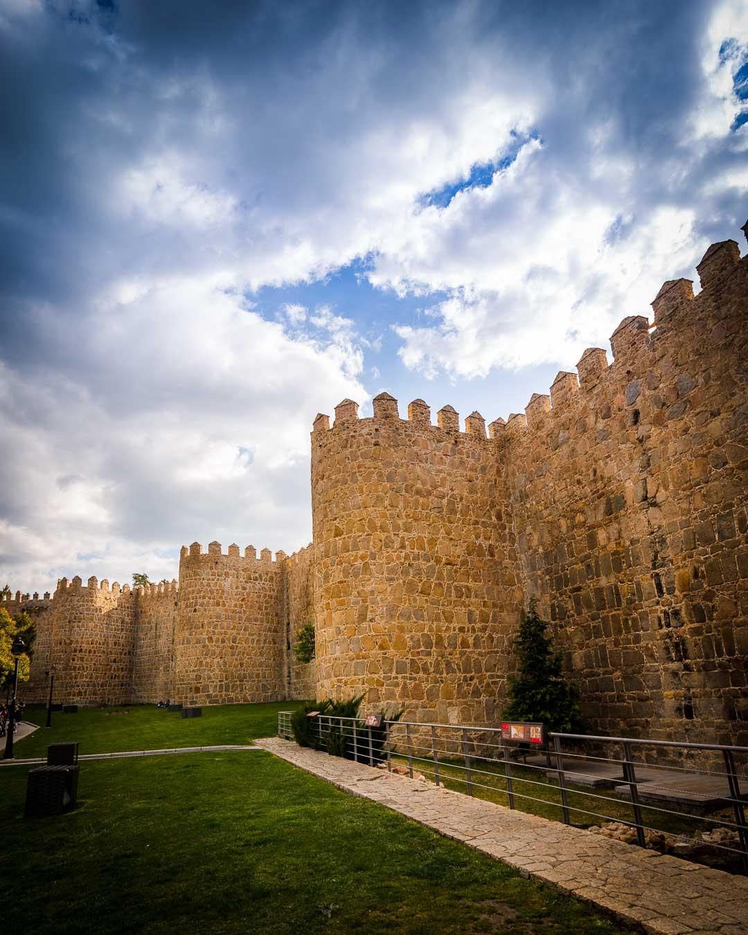 walls of avila next to the gate of san vicente