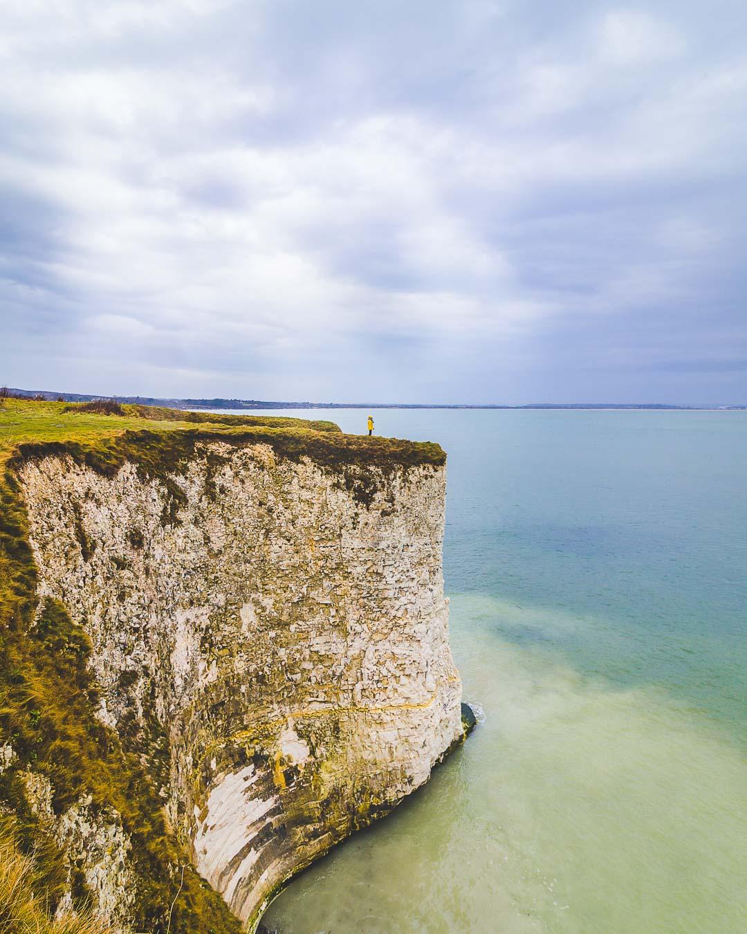 sunny day on the cliffs of old harry rocks