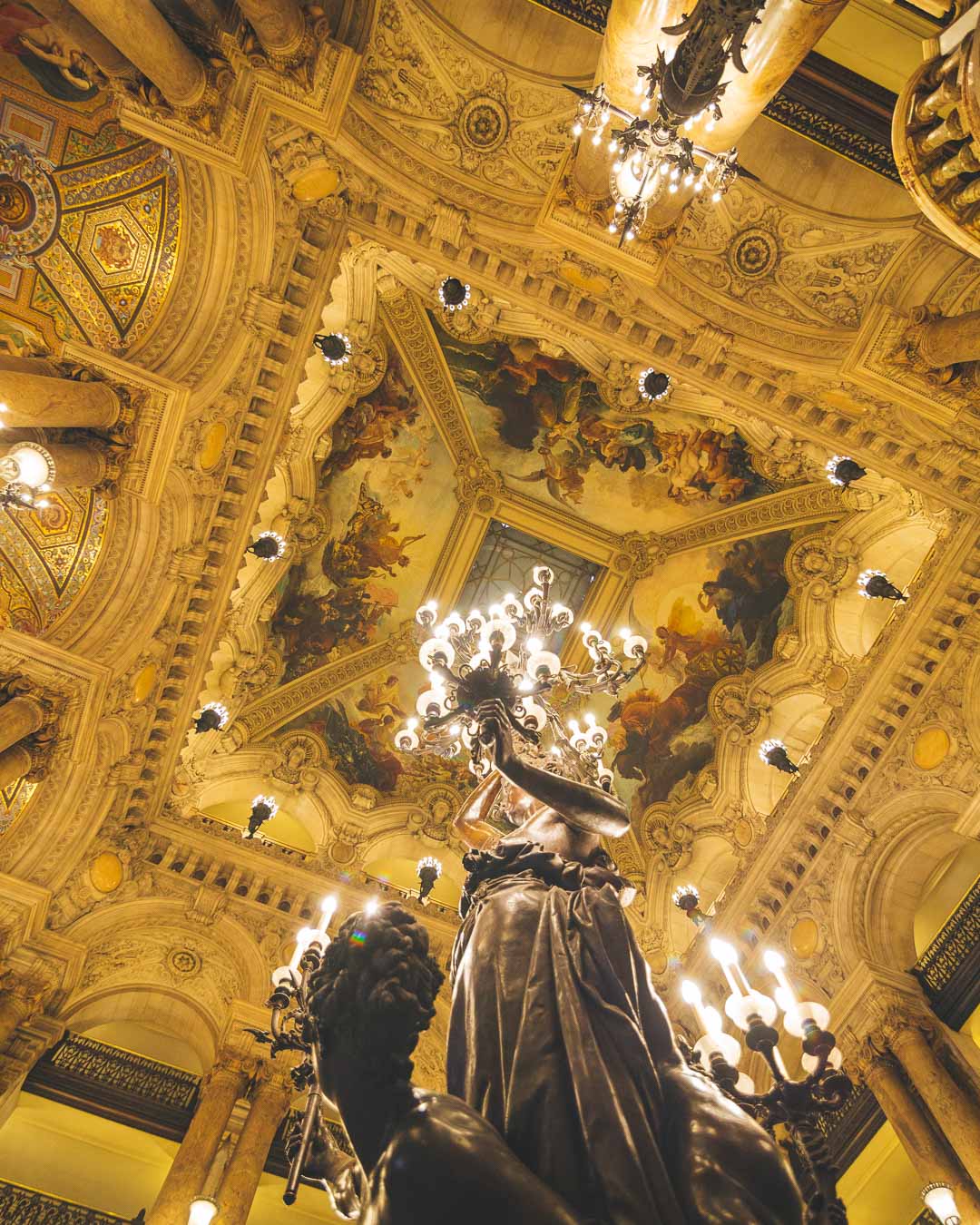 painting on the roof of opera garnier