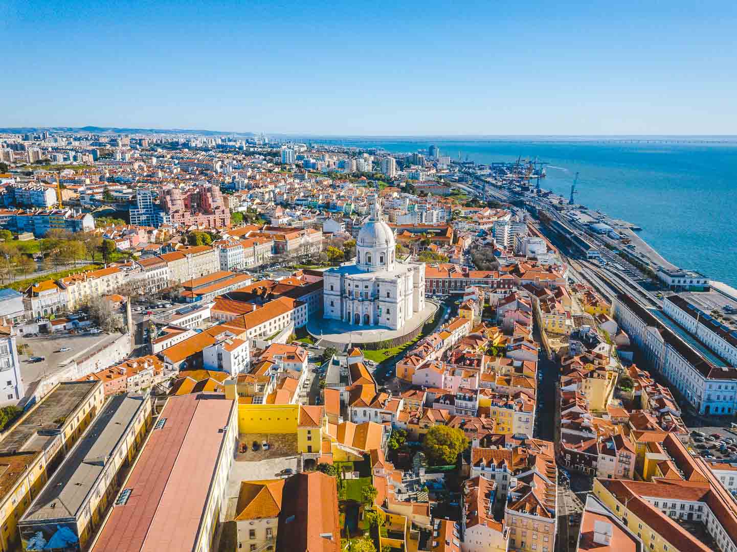 panteao nacional lisboa from the sky