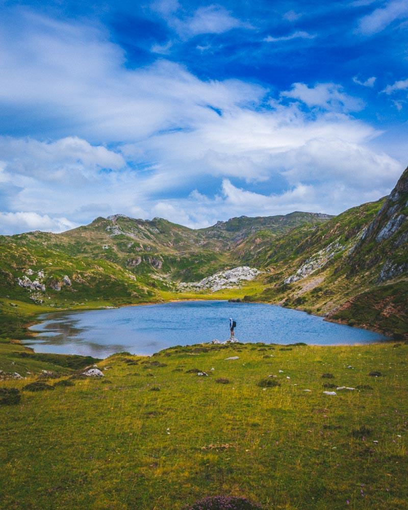 small lake in the parque natural de somiedo asturias