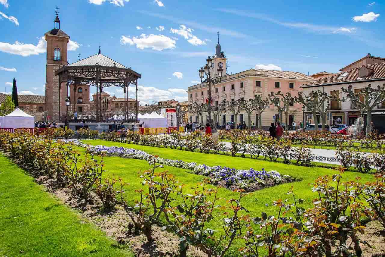 plaza de cervantes in alcala de henares spain