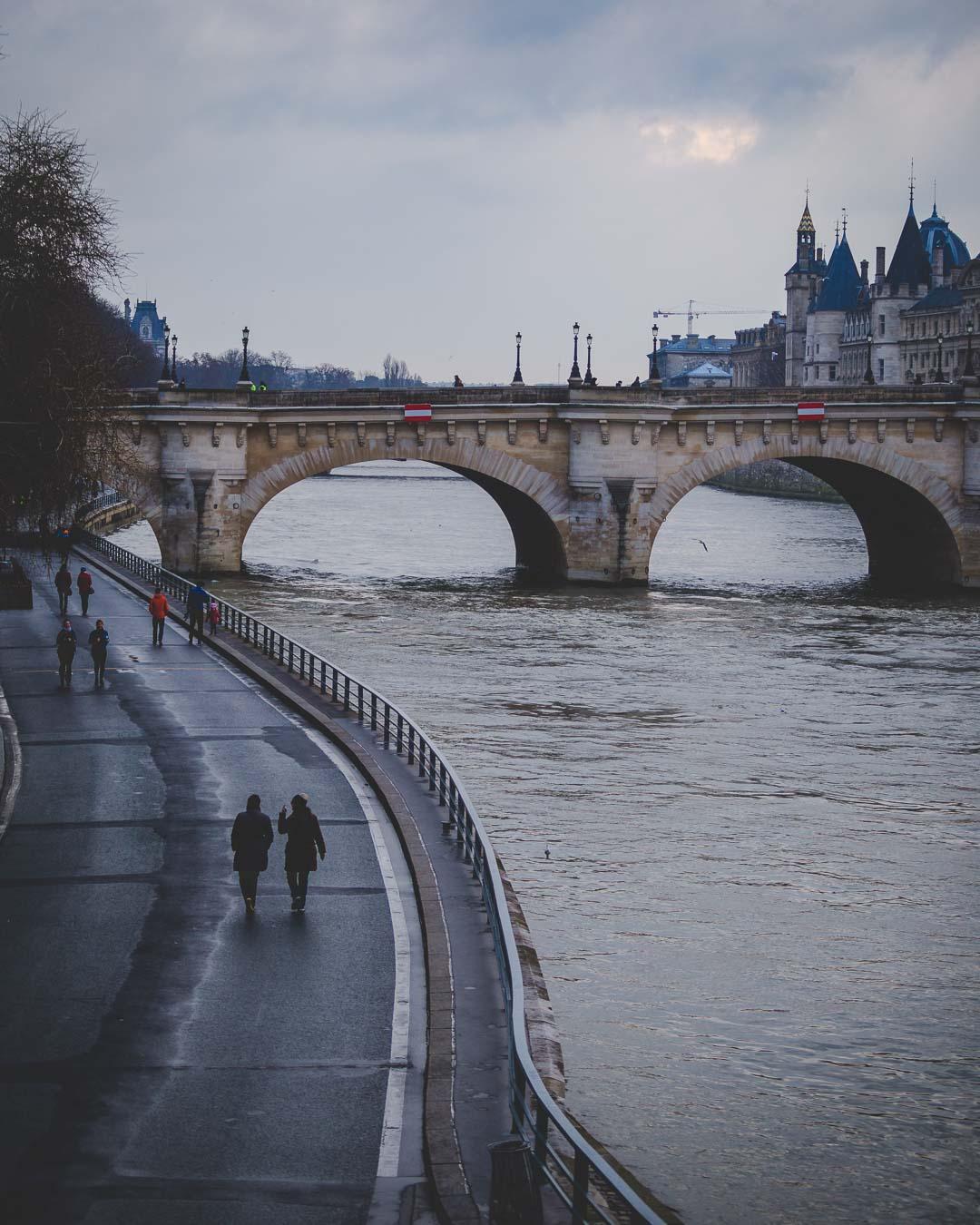 walking under the pont neuf