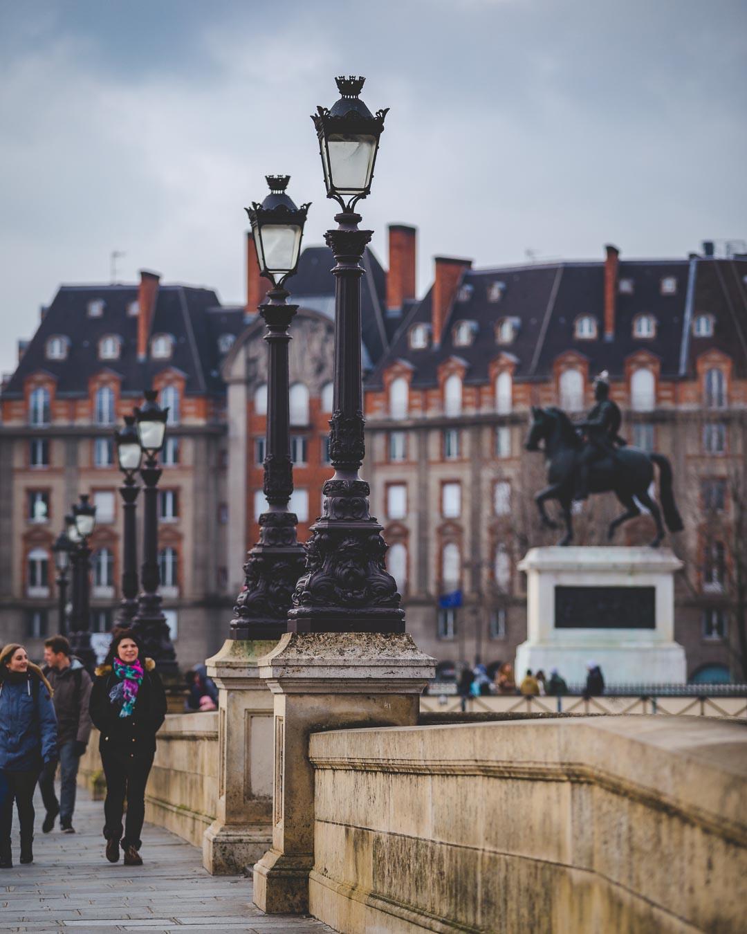 pont neuf with view on the statue henri iv