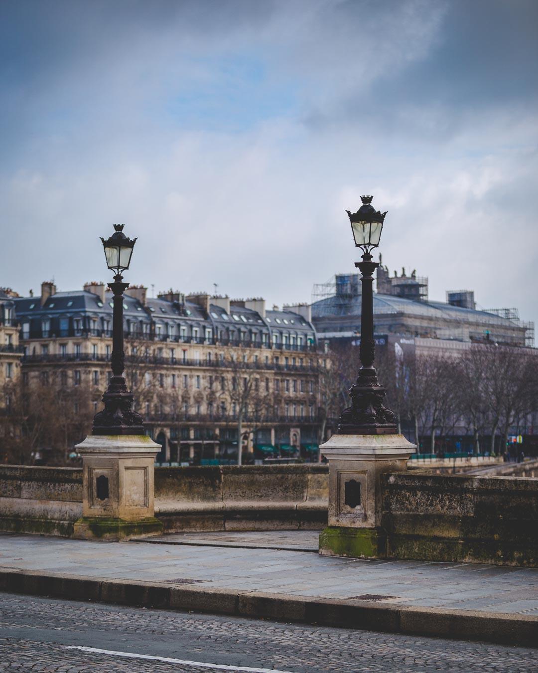 beautiful lamp posts on the pont neuf