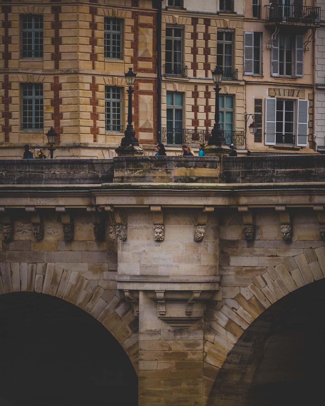 mascarons on the pont neuf