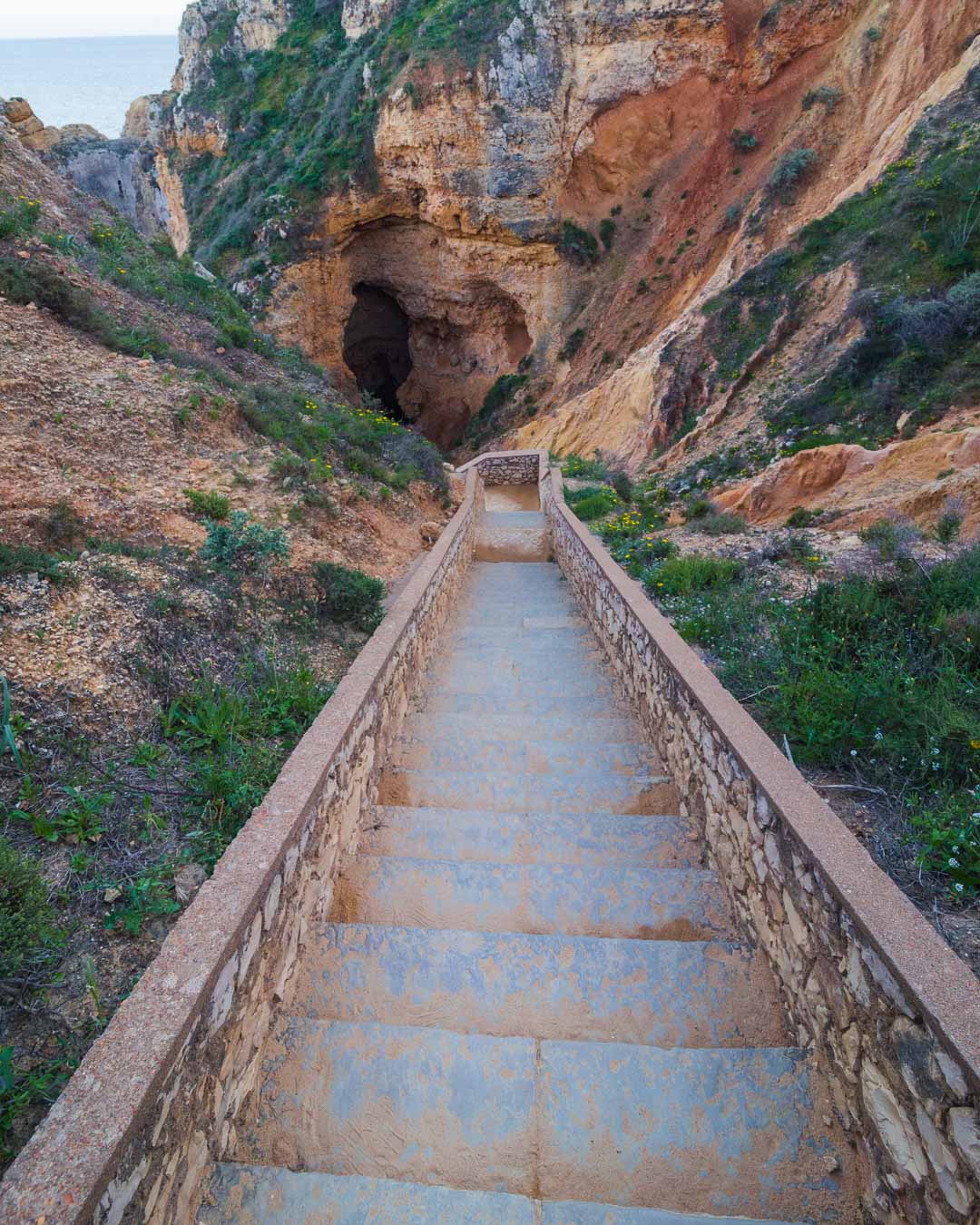 stairs of ponta da piedade algarve