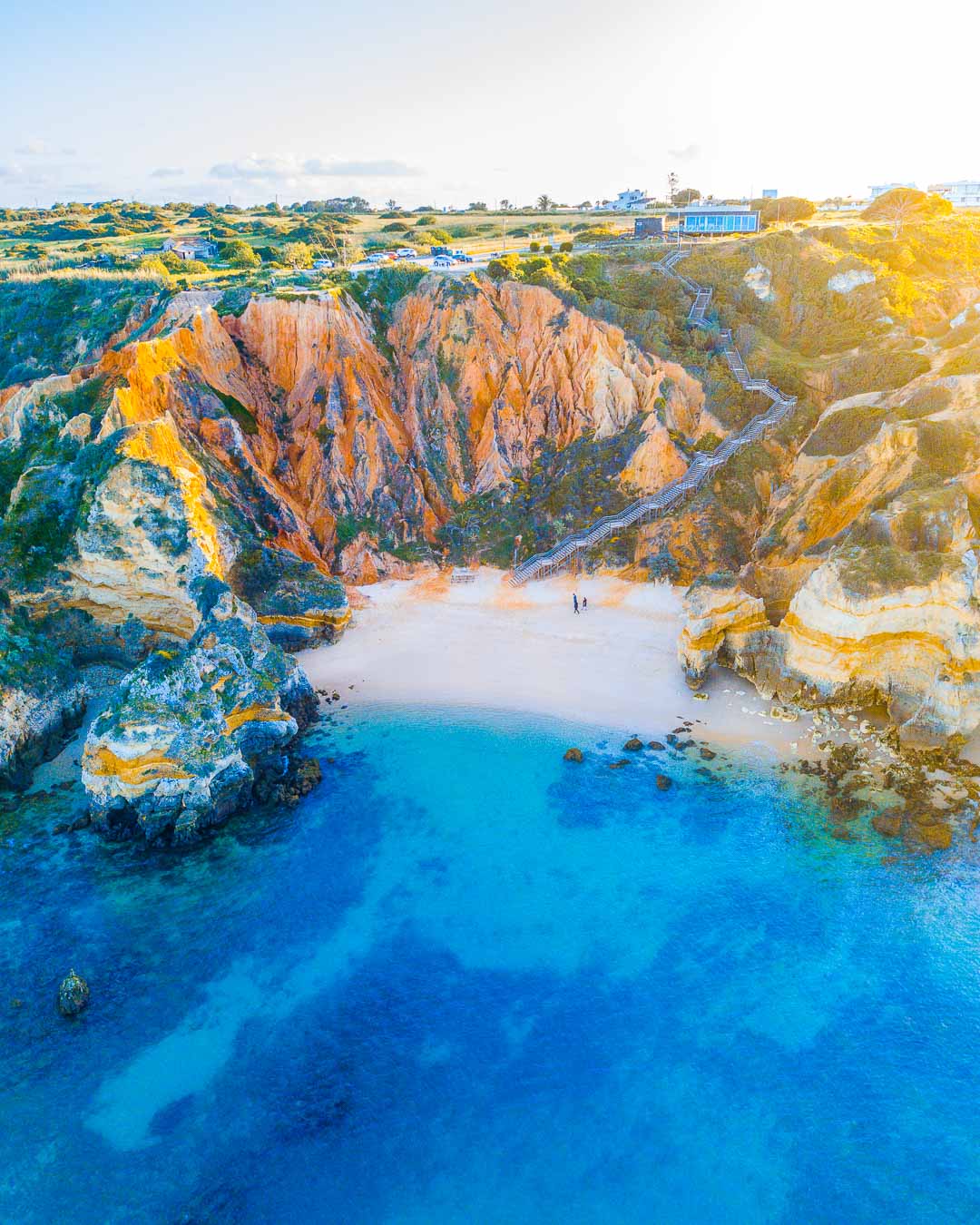 red cliffs of praia do camilo algarve