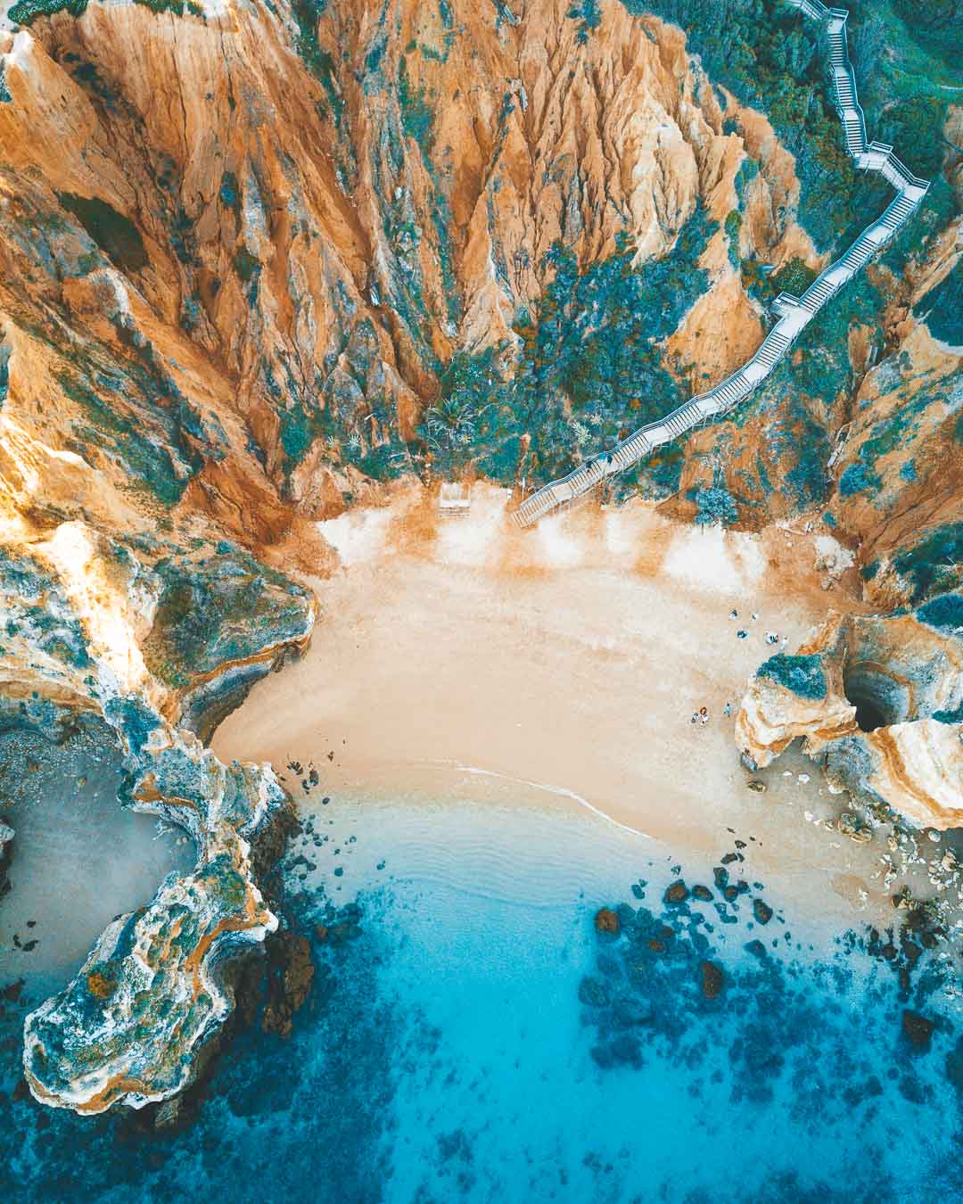 aerial view of praia do camilo