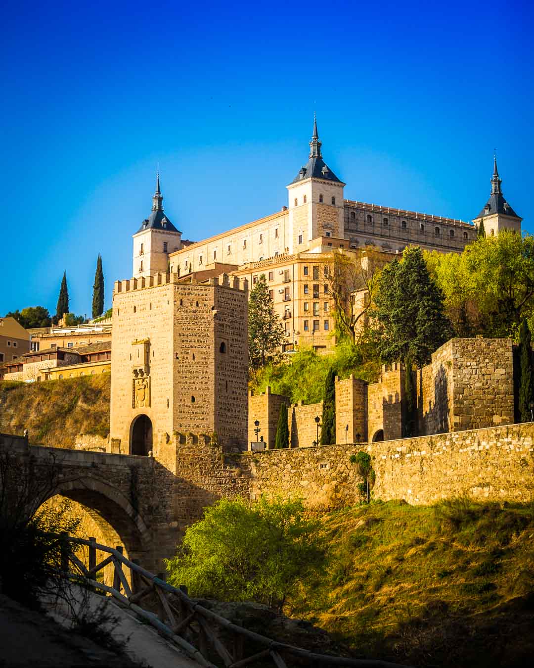 puente de alcantara with the alcazar de toledo