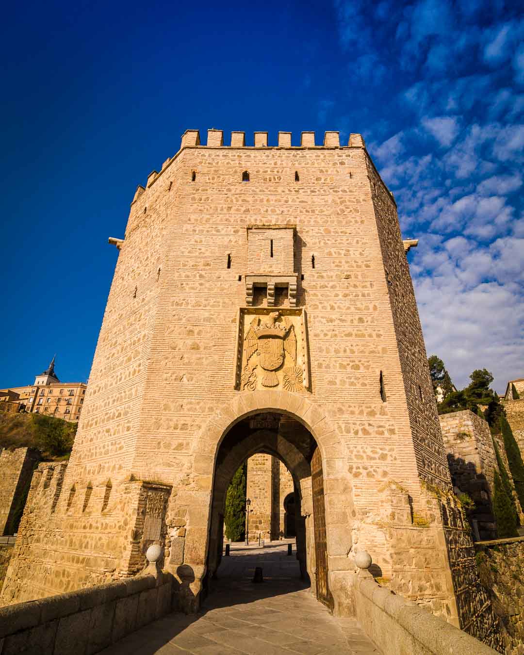 tower entrance to the city on the puente de alcantara