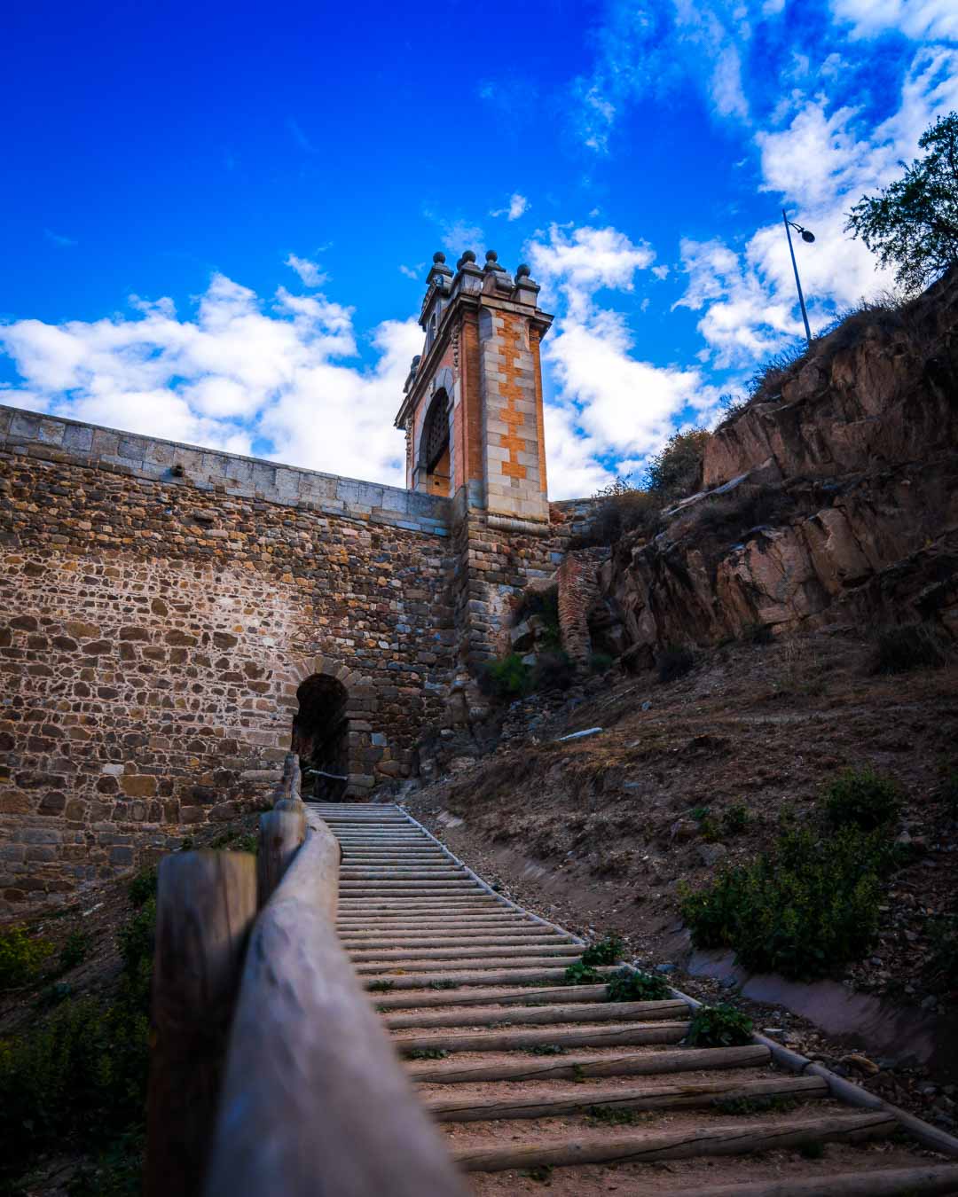 stairs leading up the bridge alcantara