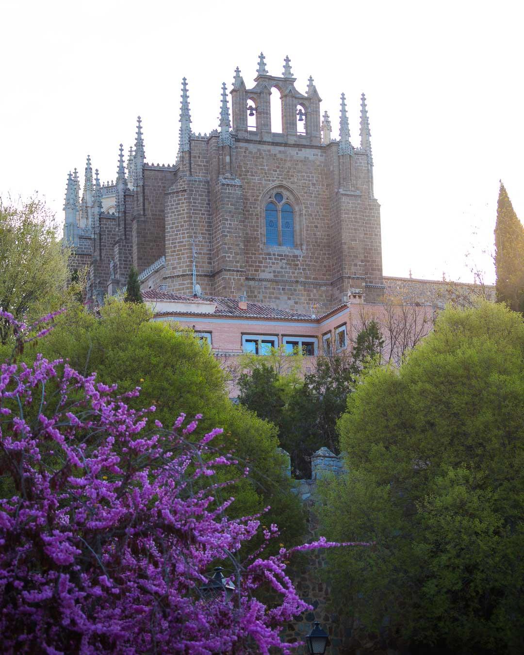 the monastery of san juan de los reyes from the puente san martin toledo spain