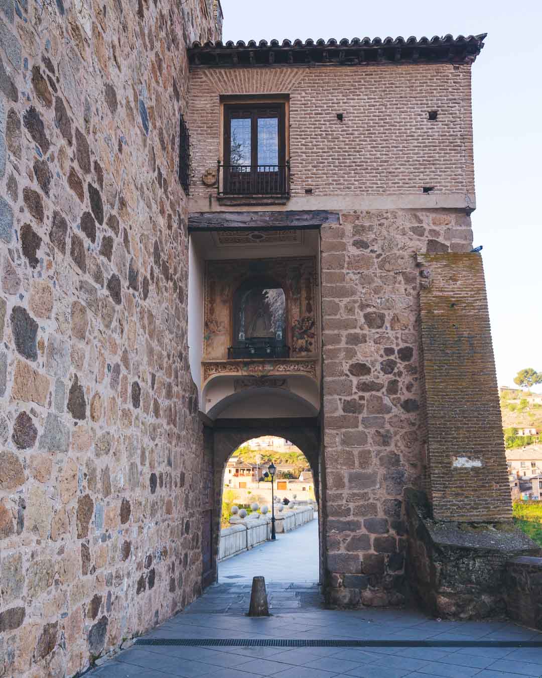 window and detail of the tower of the puente san martin