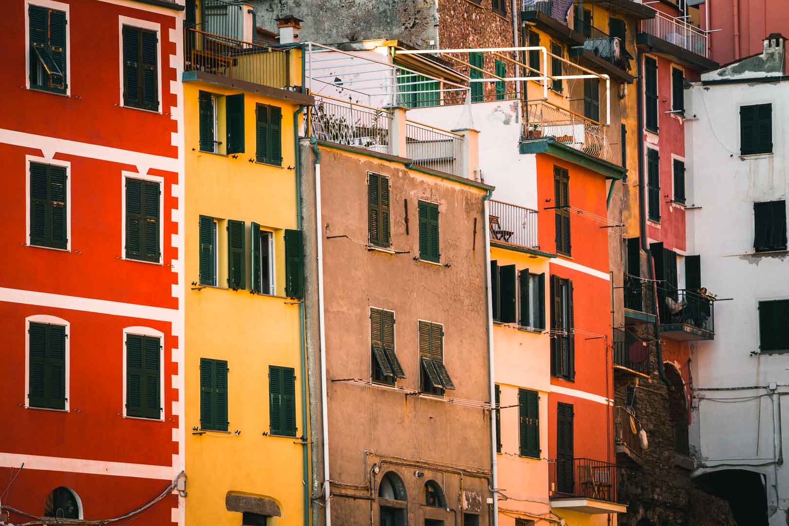 details of the houses of riomaggiore