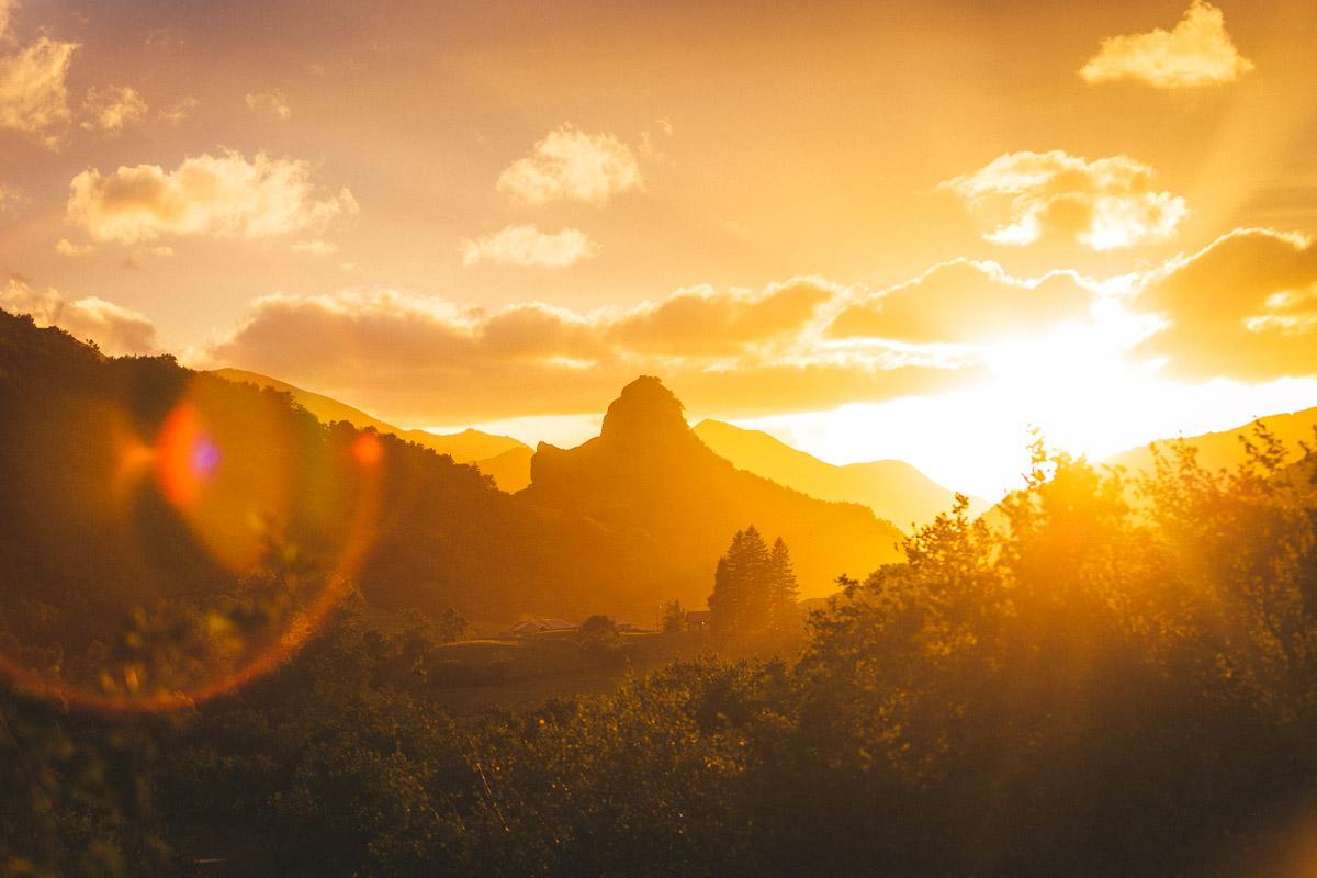 sunset over somiedo natural park asturias