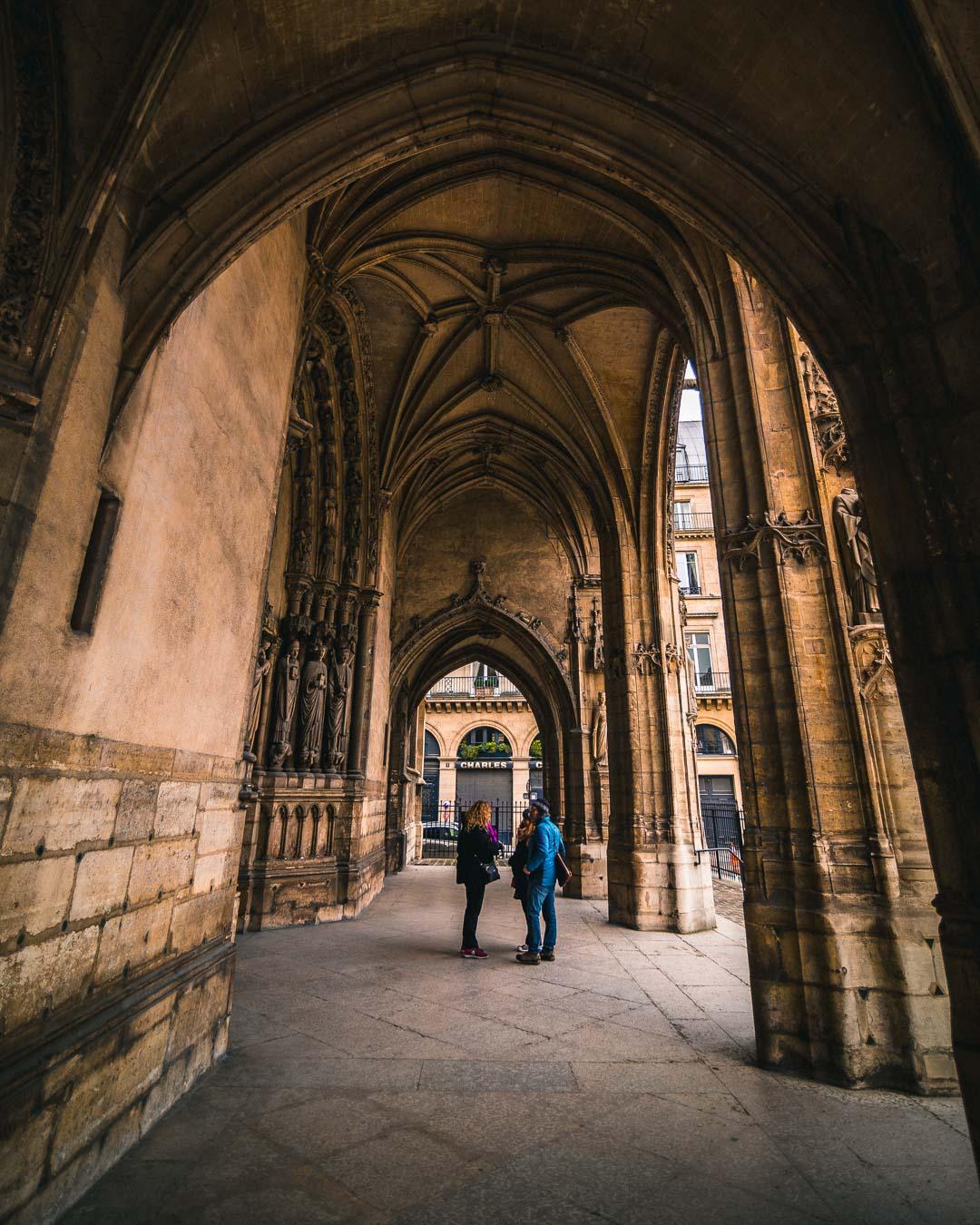 entrance of saint germain l'auxerrois church in paris