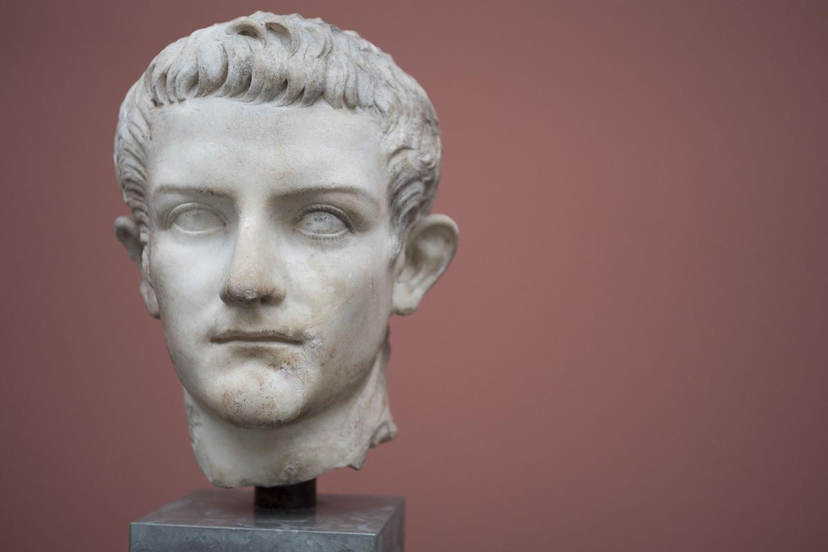 sculpture of roman emperor caligula