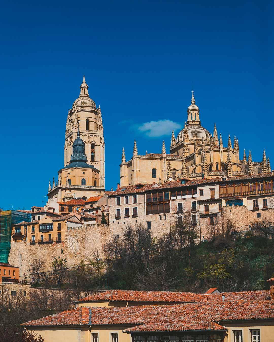 segovia cathedral from mirador sancti spiritu