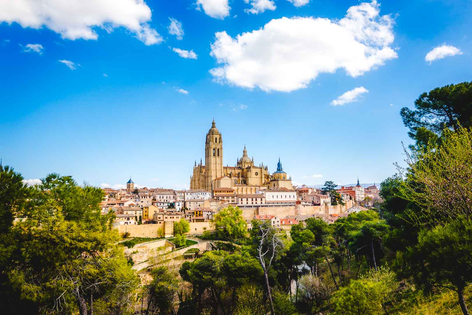 segovia cathedral from the south west viewpoint