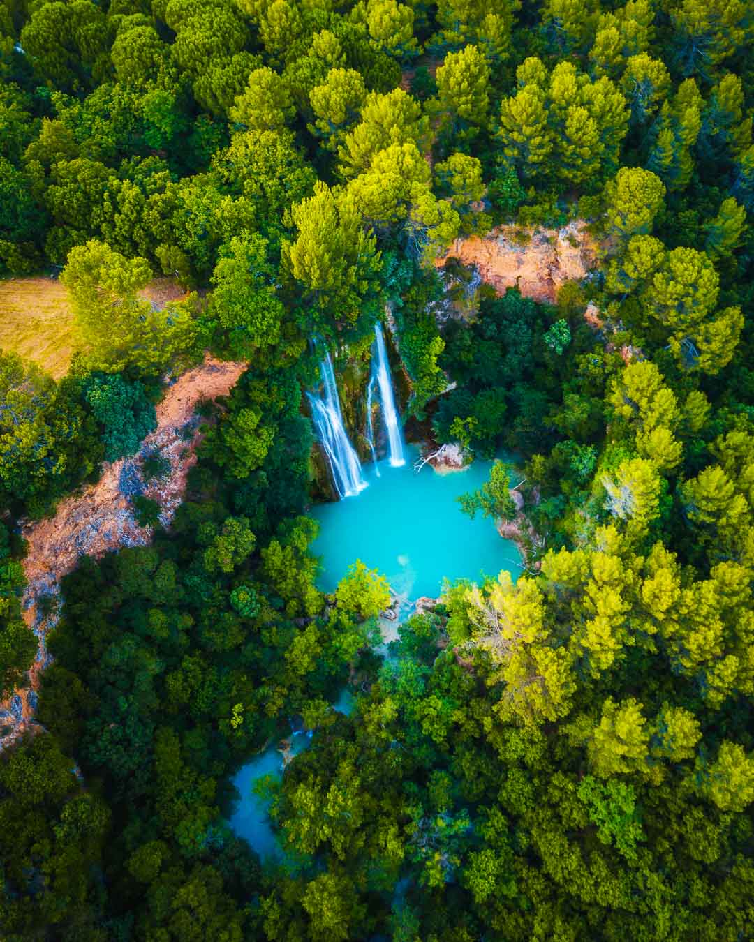 sillans la cascade from drone