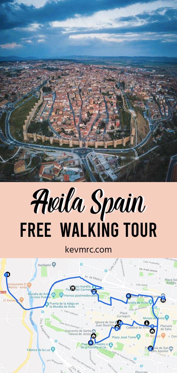 avila spain tourist map