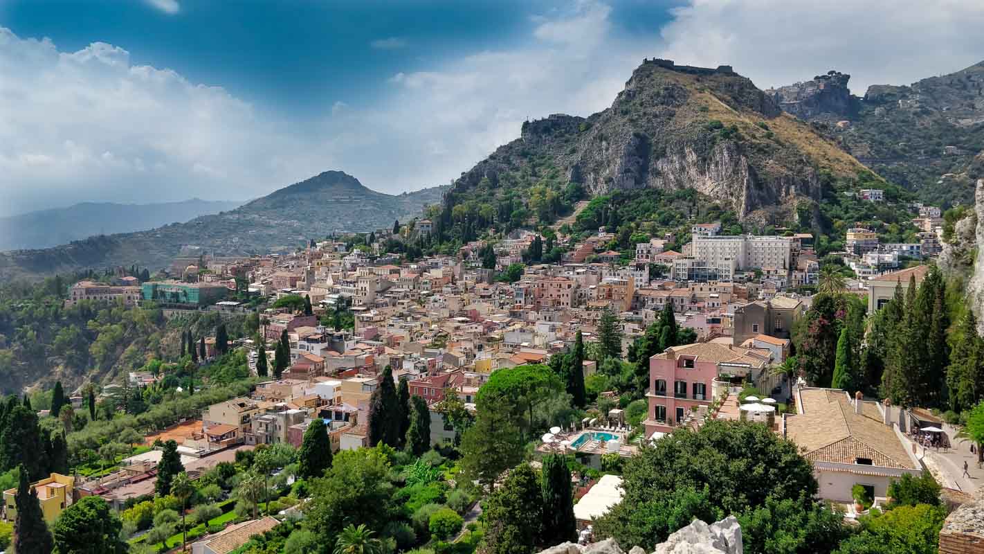 taormina in the province of messina sicily