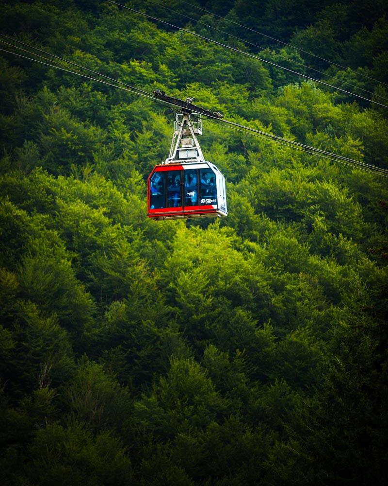 zoom on the cable car