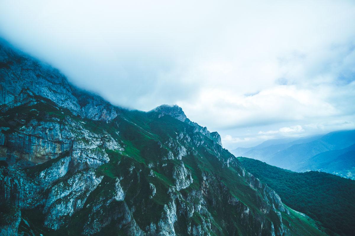 view of the mountains from the cable car