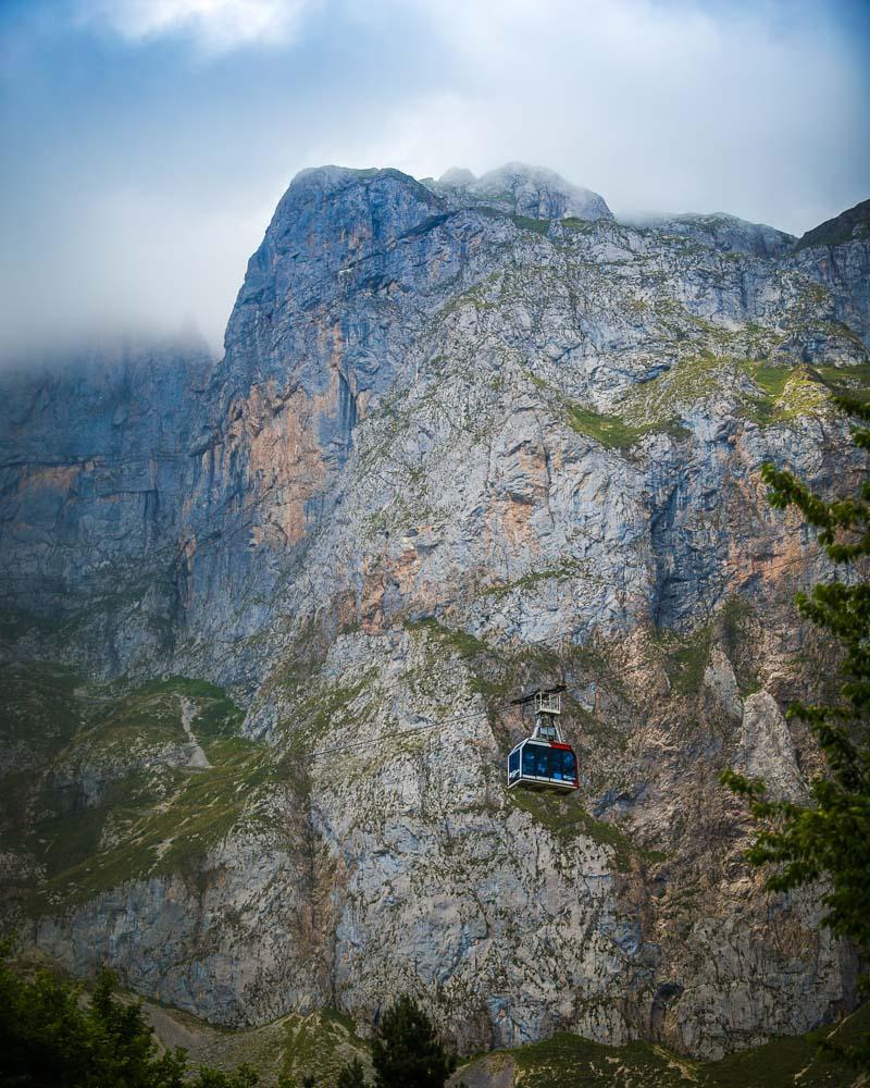 the cable car picos de europa