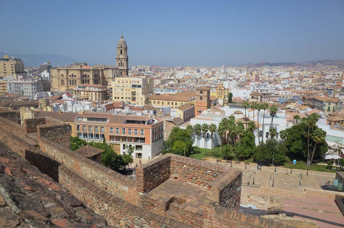 the alcazaba of malaga castle spain