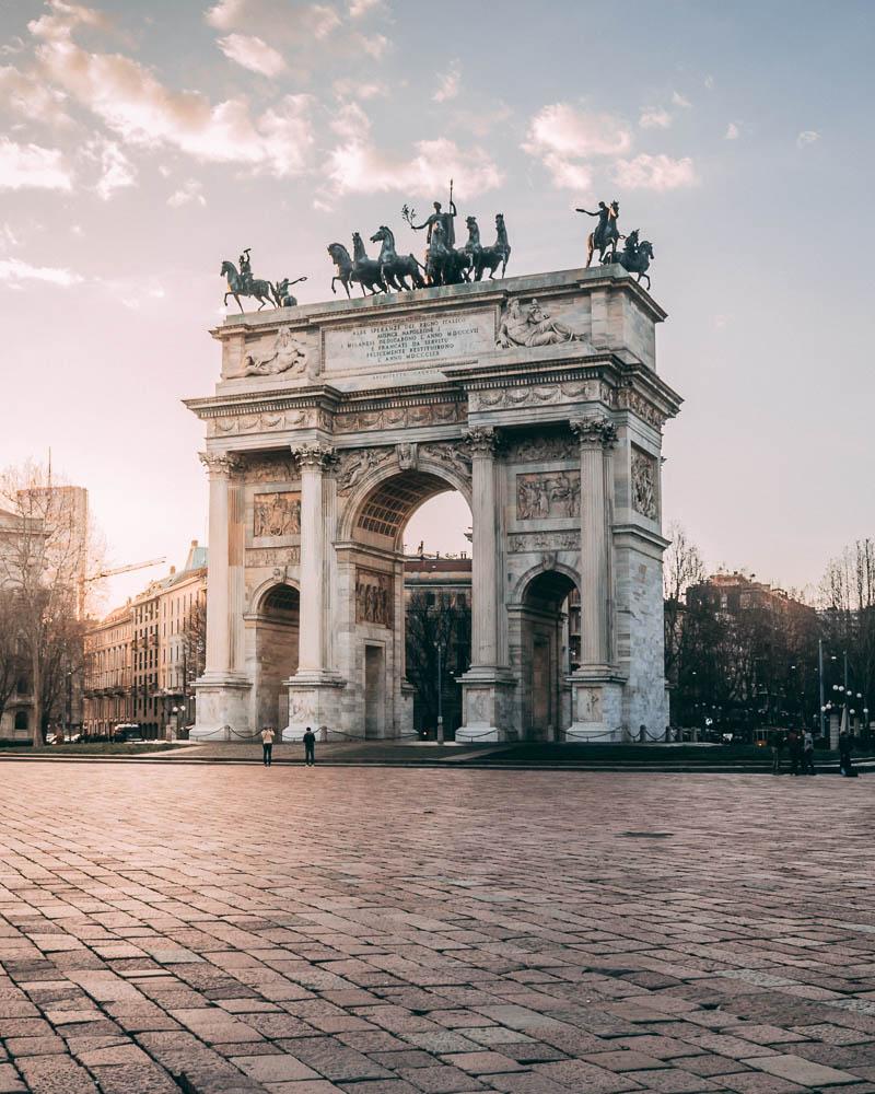 the arch of peace in milan italy