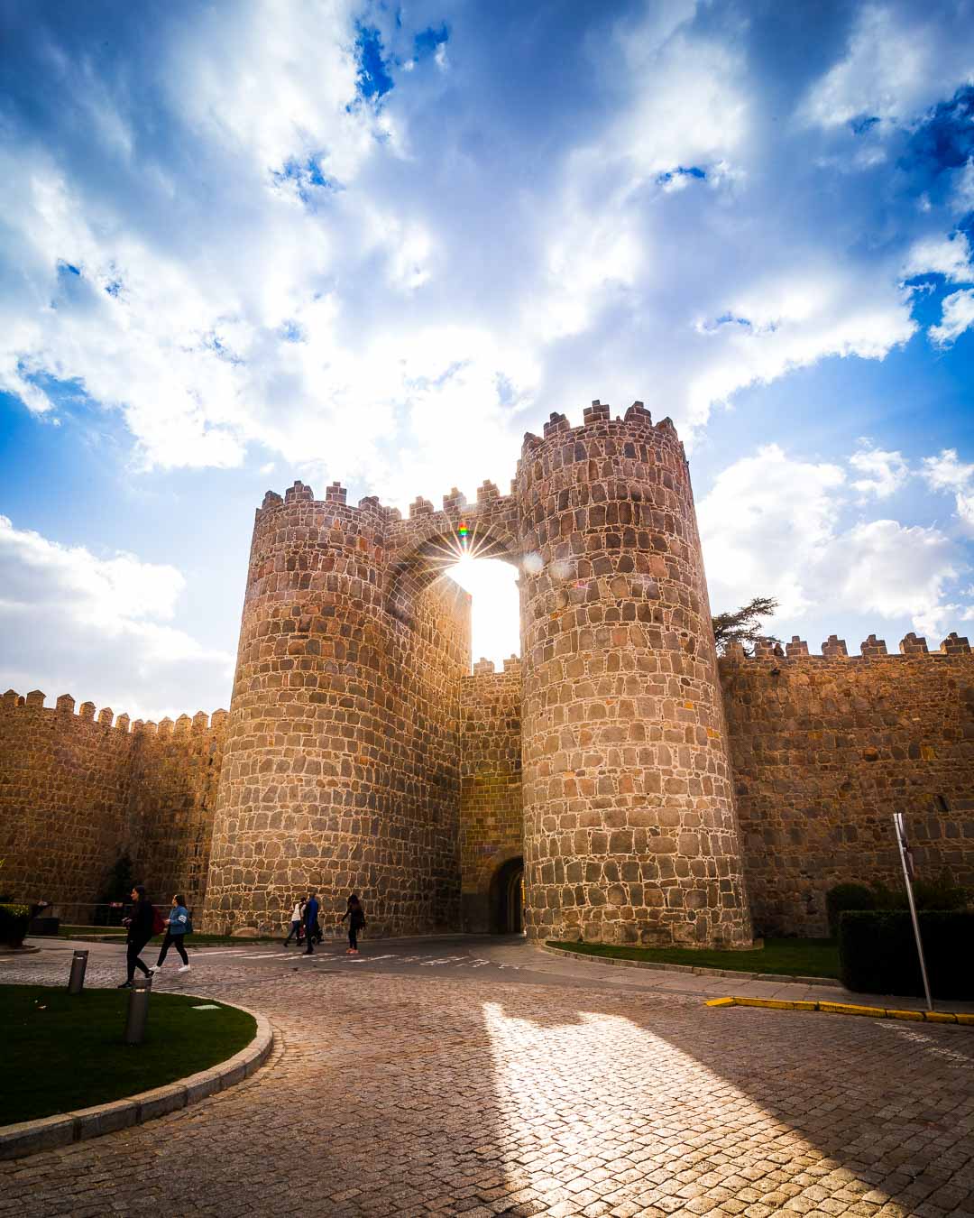 the fortified gate puerta del alcazar in avila spain