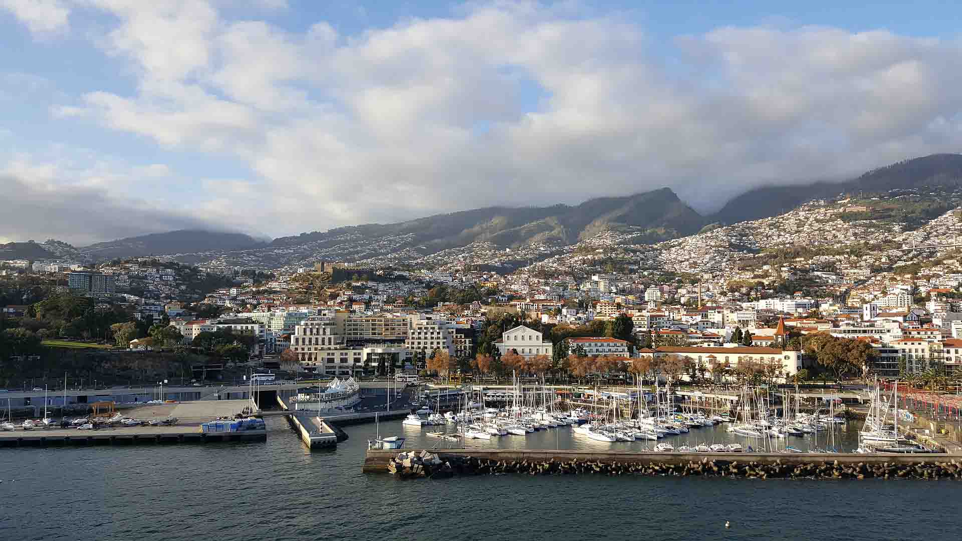the harbor of funchal madeira