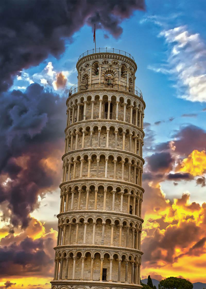 the leaning tower of pisa in tuscany