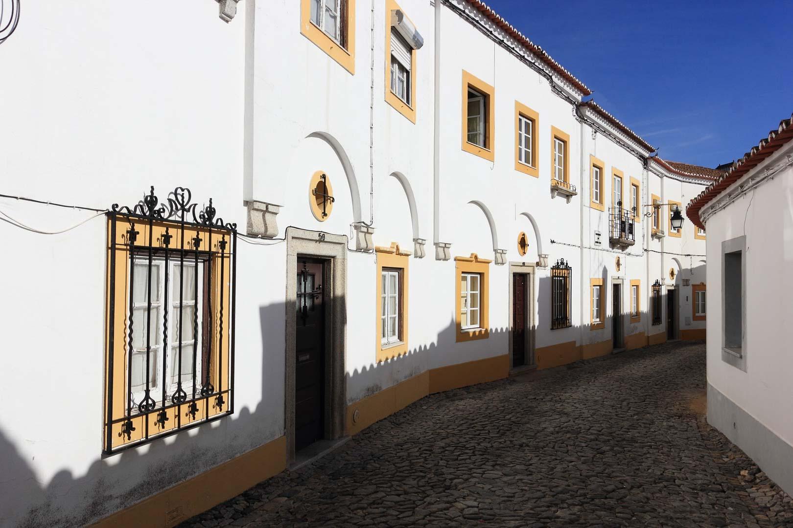 the streets of evora portugal