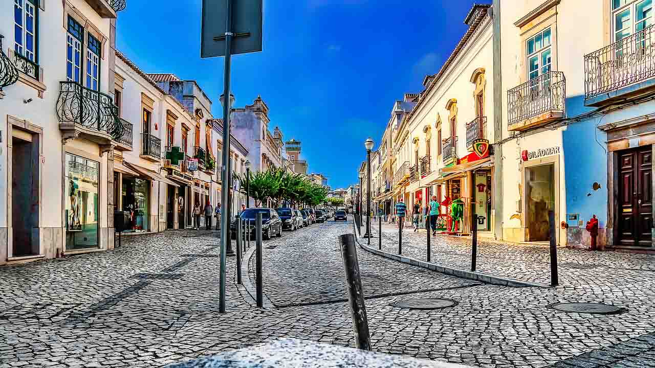 the streets of tavira portugal
