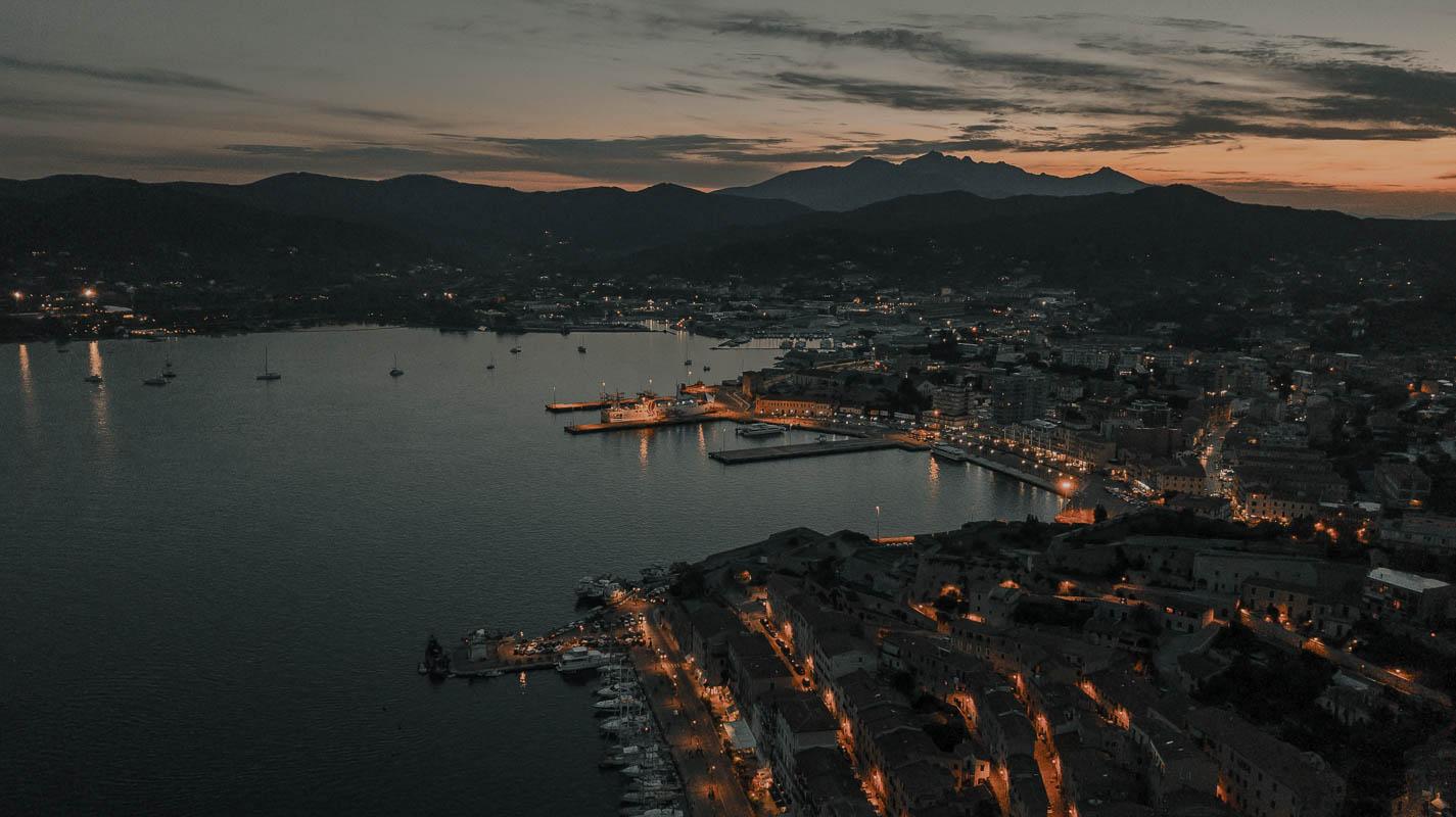 the town of portoferraio on elba island